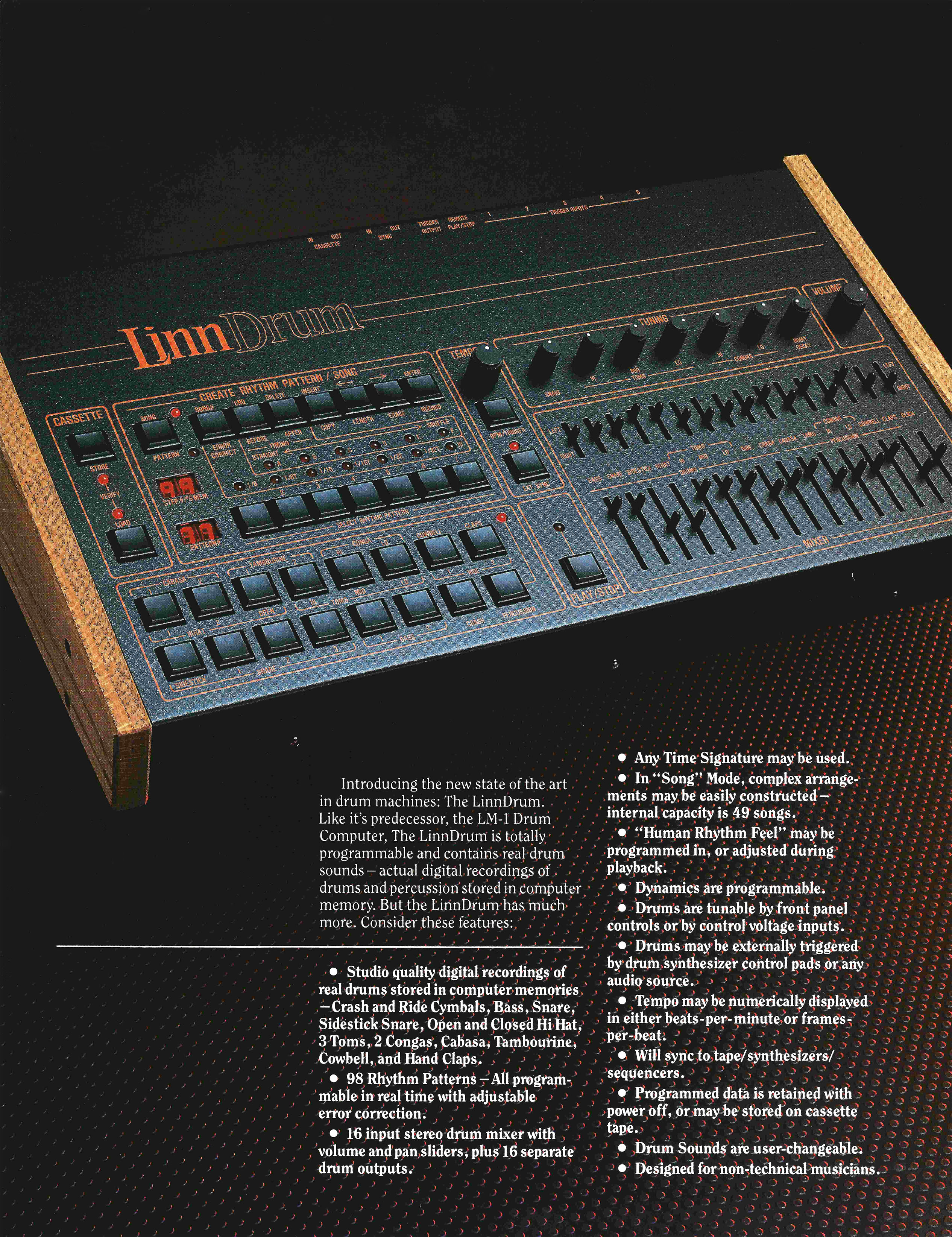 Original LinnDrum advertisement, hosted by Roger Linn Design